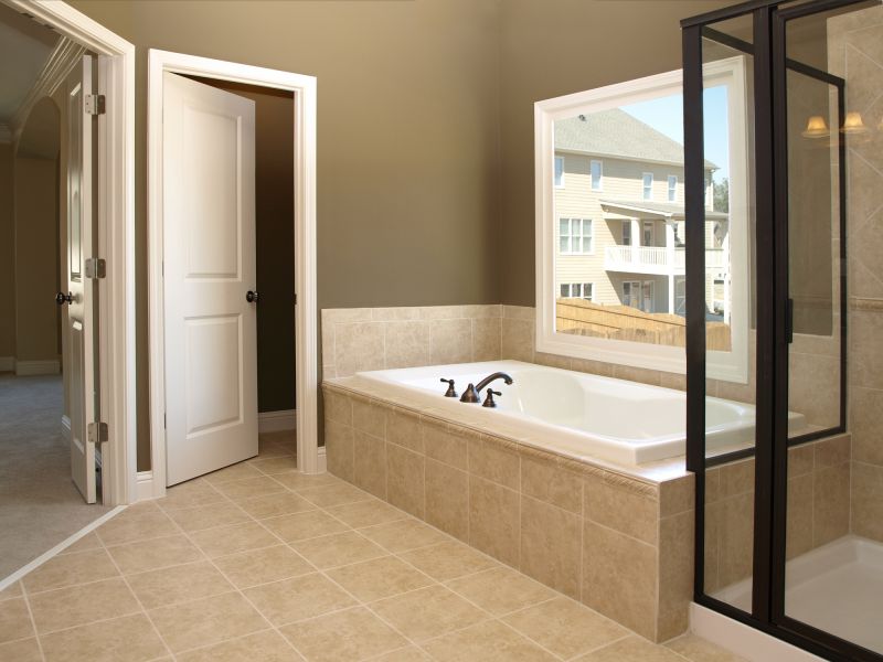 Finished Bathroom with Bathtub